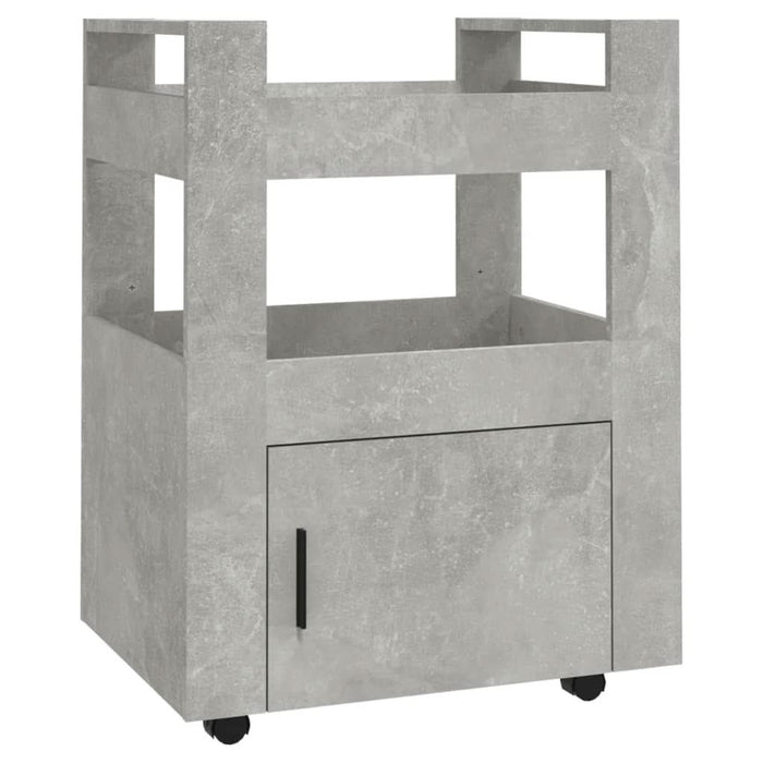 Cărucior de bucătărie gri beton 60x45x80 cm lemn prelucrat - WALTI WALTI