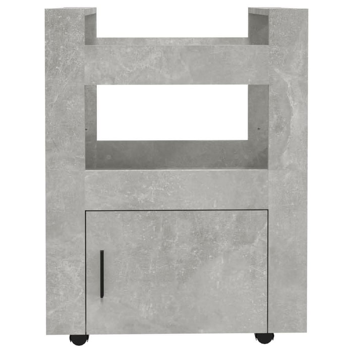 Cărucior de bucătărie gri beton 60x45x80 cm lemn prelucrat - WALTI WALTI