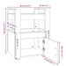 Cărucior de bucătărie gri beton 60x45x80 cm lemn prelucrat - WALTI WALTI