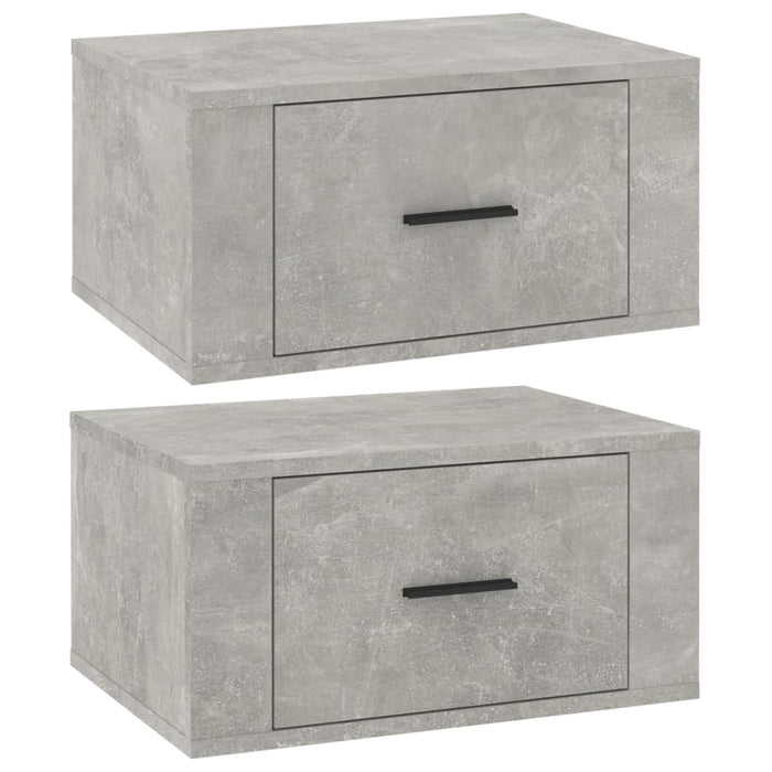 Noptiere de perete, 2 buc., gri beton, 50x36x25 cm - WALTI WALTI