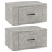 Noptiere de perete, 2 buc., gri beton, 50x36x25 cm - WALTI WALTI