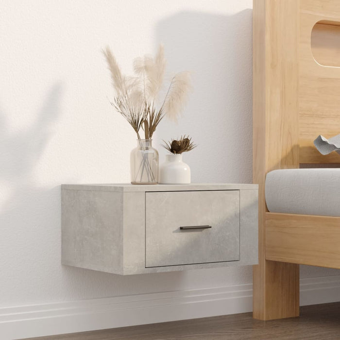 Noptiere de perete, 2 buc., gri beton, 50x36x25 cm - WALTI WALTI