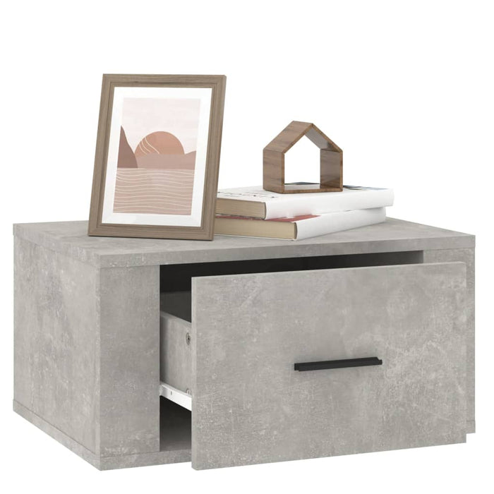 Noptiere de perete, 2 buc., gri beton, 50x36x25 cm - WALTI WALTI