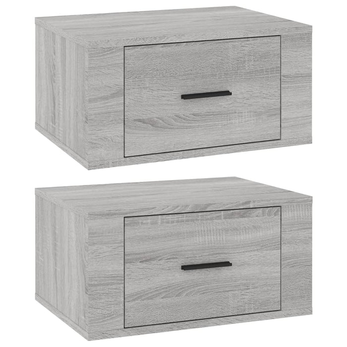 Noptiere de perete, 2 buc., gri sonoma, 50x36x25 cm - WALTI WALTI