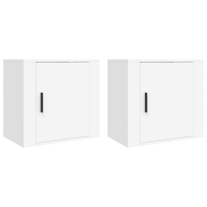 Noptiere de perete, 2 buc., alb, 50x36x47 cm - WALTI WALTI