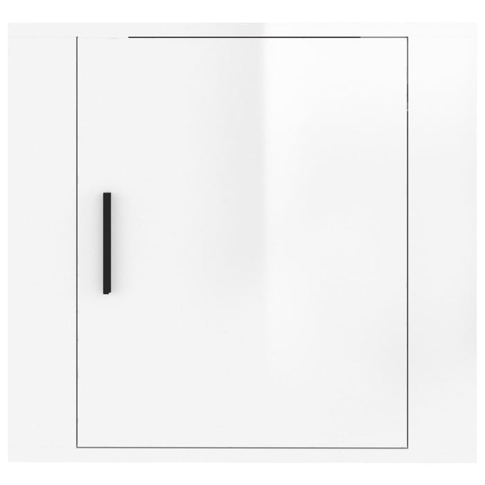 Noptiere de perete, 2 buc., alb extralucios, 50x30x47 cm - WALTI WALTI