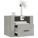 Noptiere de perete, 2 buc., gri beton, 50x36x40 cm - WALTI WALTI