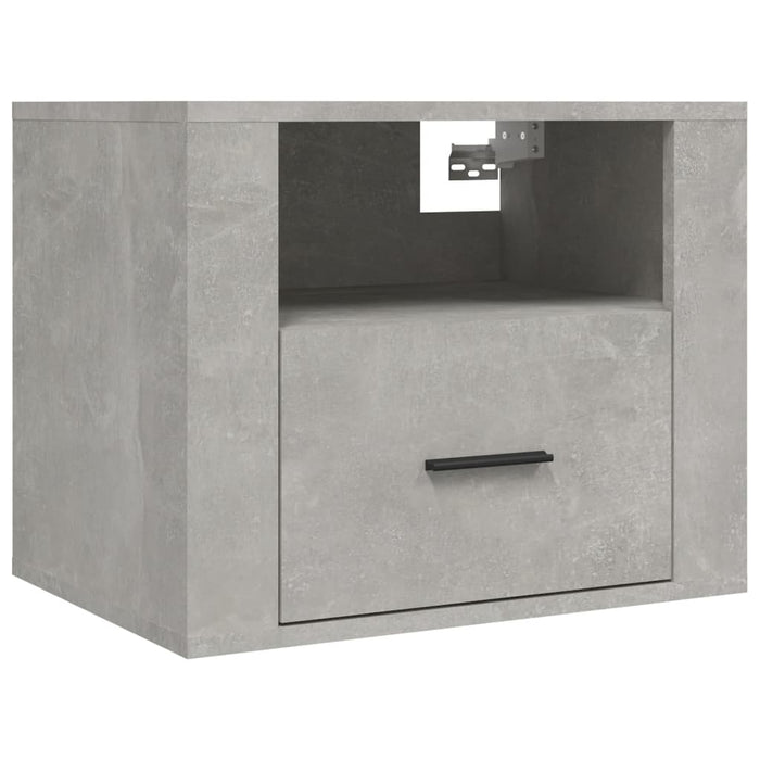 Noptiere de perete, 2 buc., gri beton, 50x36x40 cm - WALTI WALTI