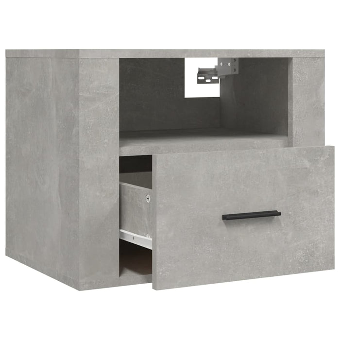 Noptiere de perete, 2 buc., gri beton, 50x36x40 cm - WALTI WALTI