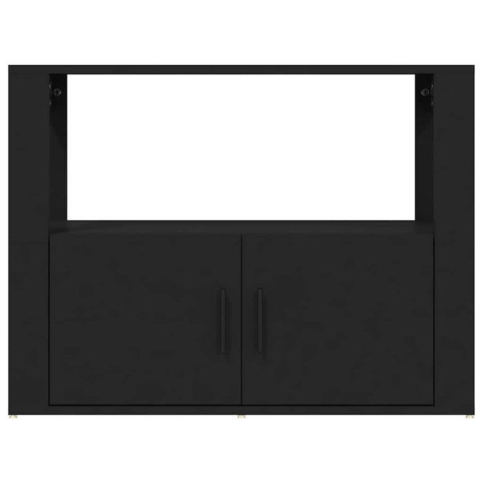 Servantă, negru, 80x30x60 cm, lemn compozit WALTI