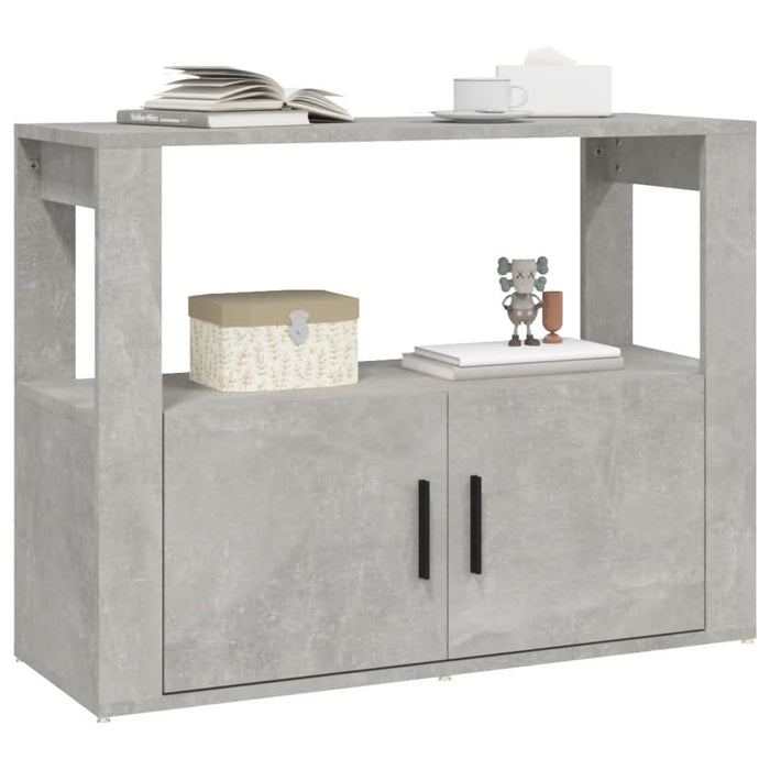 Servantă, gri beton, 80x30x60 cm, lemn prelucrat - WALTI WALTI