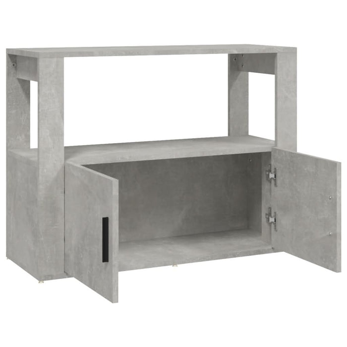 Servantă, gri beton, 80x30x60 cm, lemn prelucrat - WALTI WALTI