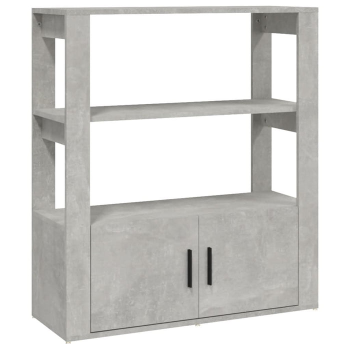 Servantă, gri beton, 80x30x90 cm, lemn prelucrat - WALTI WALTI