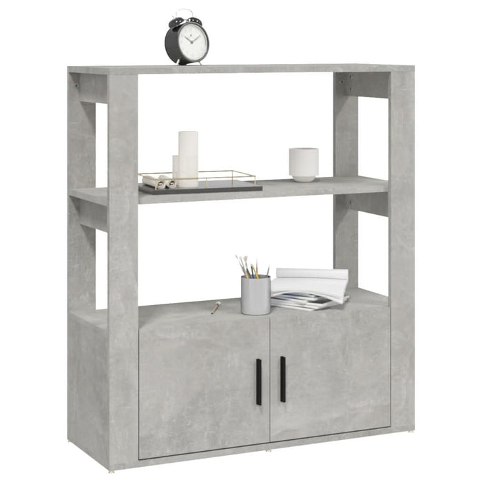 Servantă, gri beton, 80x30x90 cm, lemn prelucrat - WALTI WALTI