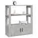 Servantă, gri beton, 80x30x90 cm, lemn prelucrat - WALTI WALTI