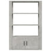 Servantă, gri beton, 80x30x119,5 cm, lemn prelucrat - WALTI WALTI