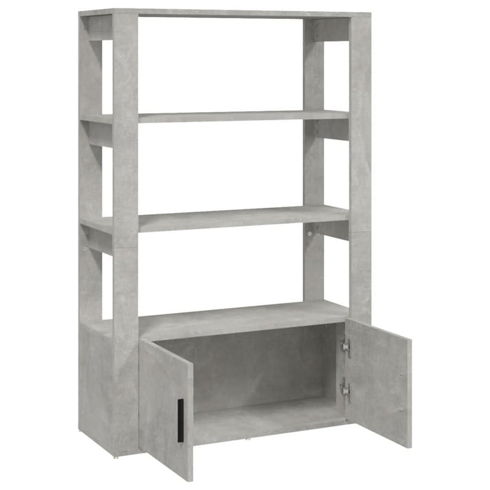 Servantă, gri beton, 80x30x119,5 cm, lemn prelucrat - WALTI WALTI