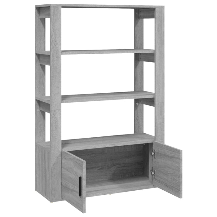 Servantă, gri sonoma, 80x30x119,5 cm, lemn prelucrat - WALTI WALTI