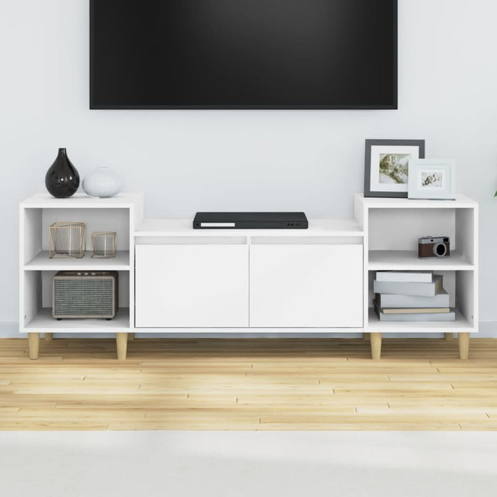 Comodă TV, alb, 160x35x55 cm, lemn prelucrat - WALTI WALTI