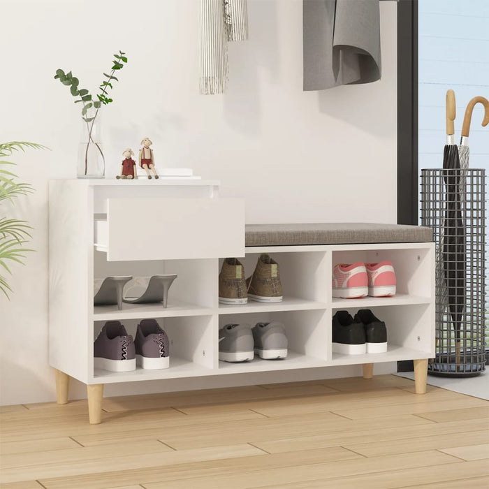 Pantofar, alb, 102x36x60 cm, lemn compozit - WALTI WALTI
