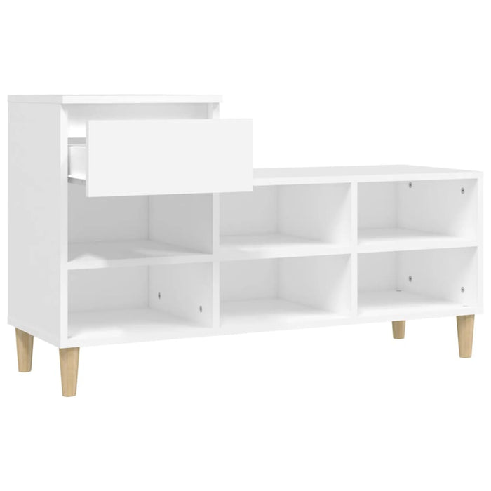 Pantofar, alb, 102x36x60 cm, lemn compozit - WALTI WALTI