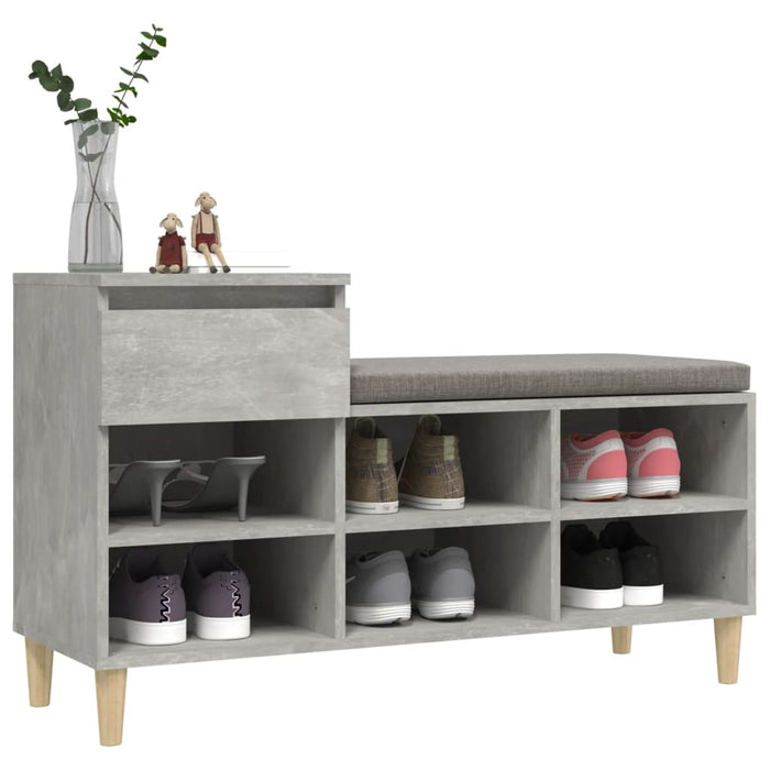 Pantofar, gri beton, 102x36x60 cm, lemn prelucrat - WALTI WALTI