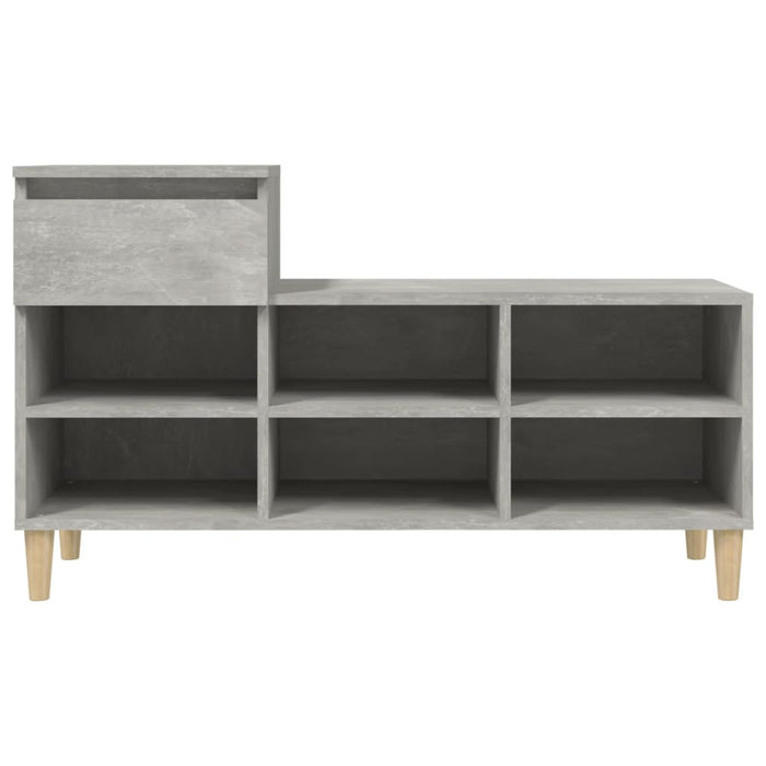 Pantofar, gri beton, 102x36x60 cm, lemn prelucrat - WALTI WALTI