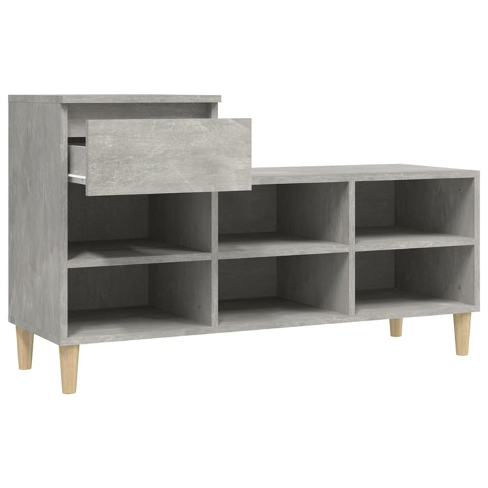 Pantofar, gri beton, 102x36x60 cm, lemn prelucrat - WALTI WALTI