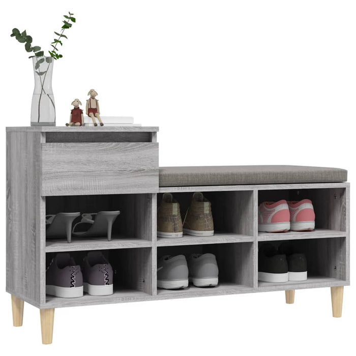 Pantofar, gri sonoma, 102x36x60 cm, lemn prelucrat - WALTI WALTI
