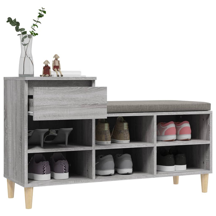 Pantofar, gri sonoma, 102x36x60 cm, lemn prelucrat - WALTI WALTI