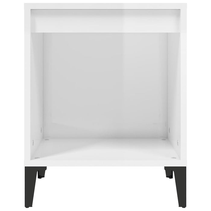 Noptiere, 2 buc., alb extralucios, 40x35x50 cm - WALTI WALTI