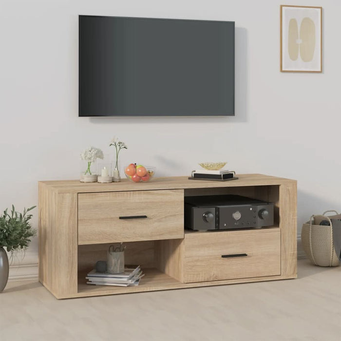 Comodă TV, stejar sonoma, 100x35x40 cm, lemn prelucrat - WALTI WALTI