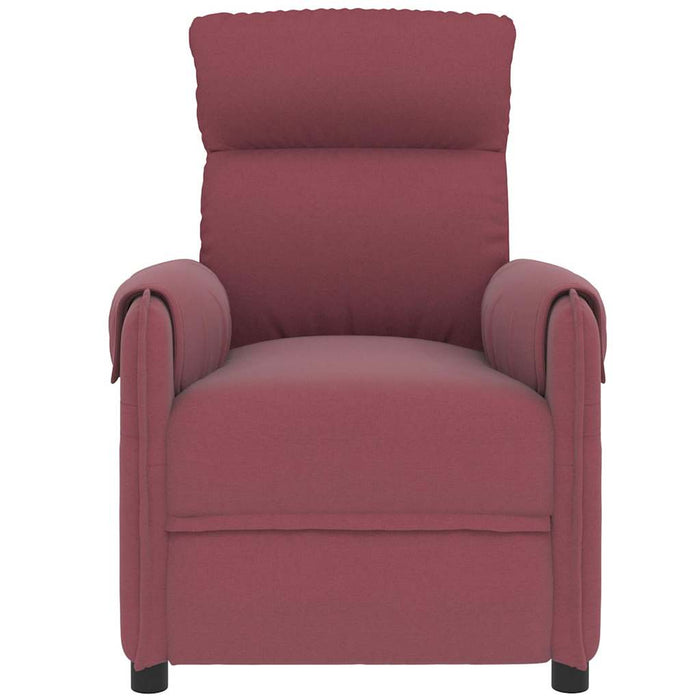 Fotoliu rabatabil electric, roșu vin, material textil WALTI