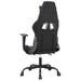 Scaun de gaming cu suport picioare, negru/albastru, piele eco - WALTI WALTI