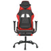 Scaun de gaming cu suport picioare, negru/roșu, piele ecologică - WALTI WALTI