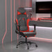Scaun de gaming cu suport picioare, negru/roșu, piele ecologică - WALTI WALTI