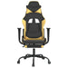 Scaun de gaming cu suport picioare negru/auriu, piele ecologică - WALTI WALTI