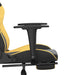 Scaun de gaming cu suport picioare negru/auriu, piele ecologică - WALTI WALTI