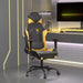 Scaun de gaming cu suport picioare negru/auriu, piele ecologică - WALTI WALTI