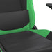 Scaun de gaming cu suport picioare negru/verde, piele ecologică - WALTI WALTI