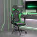 Scaun de gaming cu suport picioare negru/verde, piele ecologică - WALTI WALTI