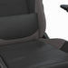 Scaun de gaming cu suport picioare, negru/gri, piele ecologică - WALTI WALTI