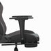 Scaun de gaming cu suport picioare, negru/gri, piele ecologică - WALTI WALTI