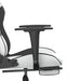 Scaun de gaming cu suport picioare, alb/negru, piele ecologică - WALTI WALTI