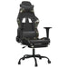 Scaun de gaming cu suport picioare, negru/camuflaj, piele eco - WALTI WALTI