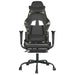 Scaun de gaming cu suport picioare, negru/camuflaj, piele eco - WALTI WALTI