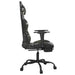 Scaun de gaming cu suport picioare, negru/camuflaj, piele eco - WALTI WALTI