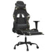 Scaun de gaming cu suport picioare, negru/camuflaj, piele eco - WALTI WALTI