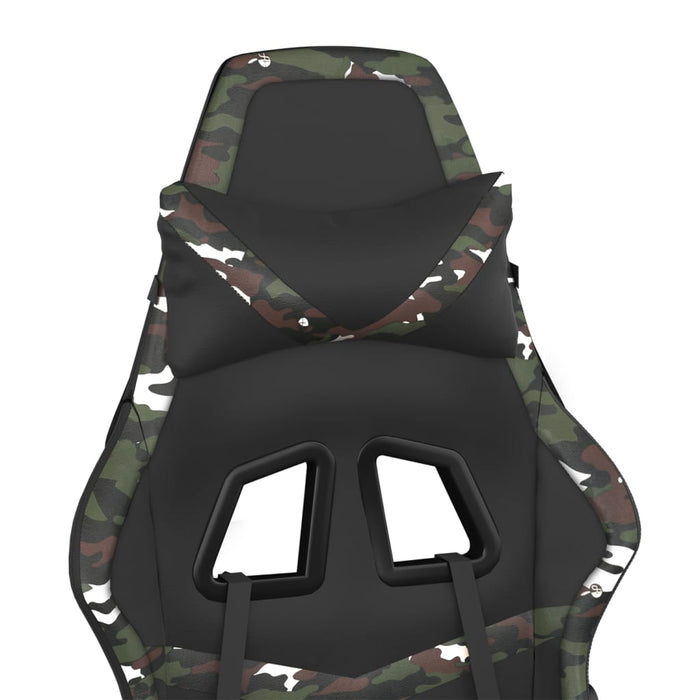 Scaun de jocuri, negru și camuflaj, piele ecologică - WALTI WALTI