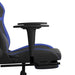 Scaun de gaming cu suport picioare, negru/albastru, piele eco - WALTI WALTI